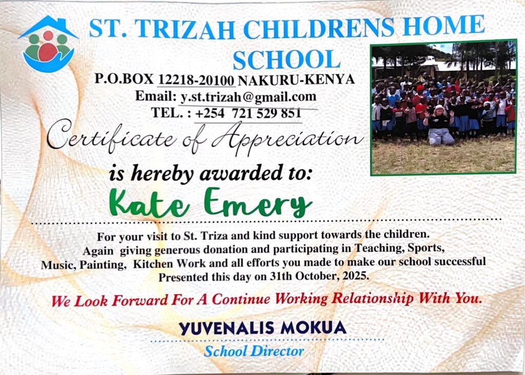 Sports Coaching Group's Kate Emery made a lasting impression when she visited a school in Kenya to teach maths, science and PE.