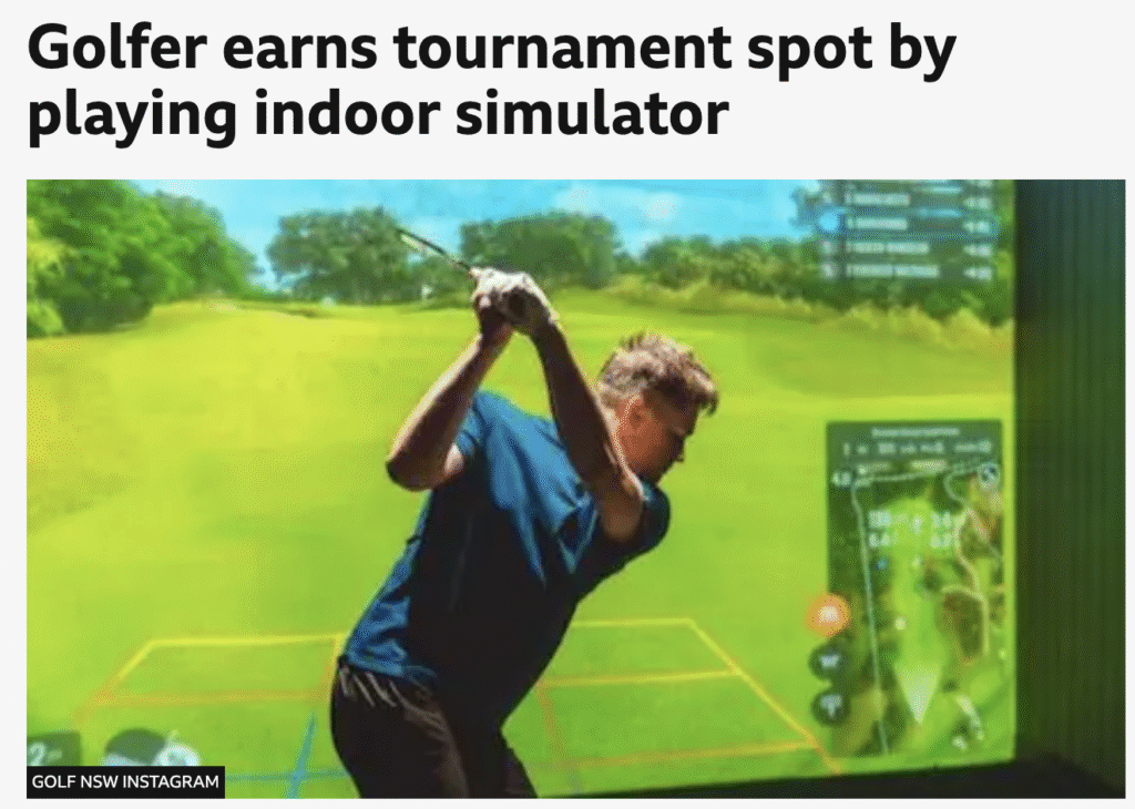 Gavin Macpherson's pro success has been inspired by his perfomances on golf sims like the ones at Sandbach SportsZone