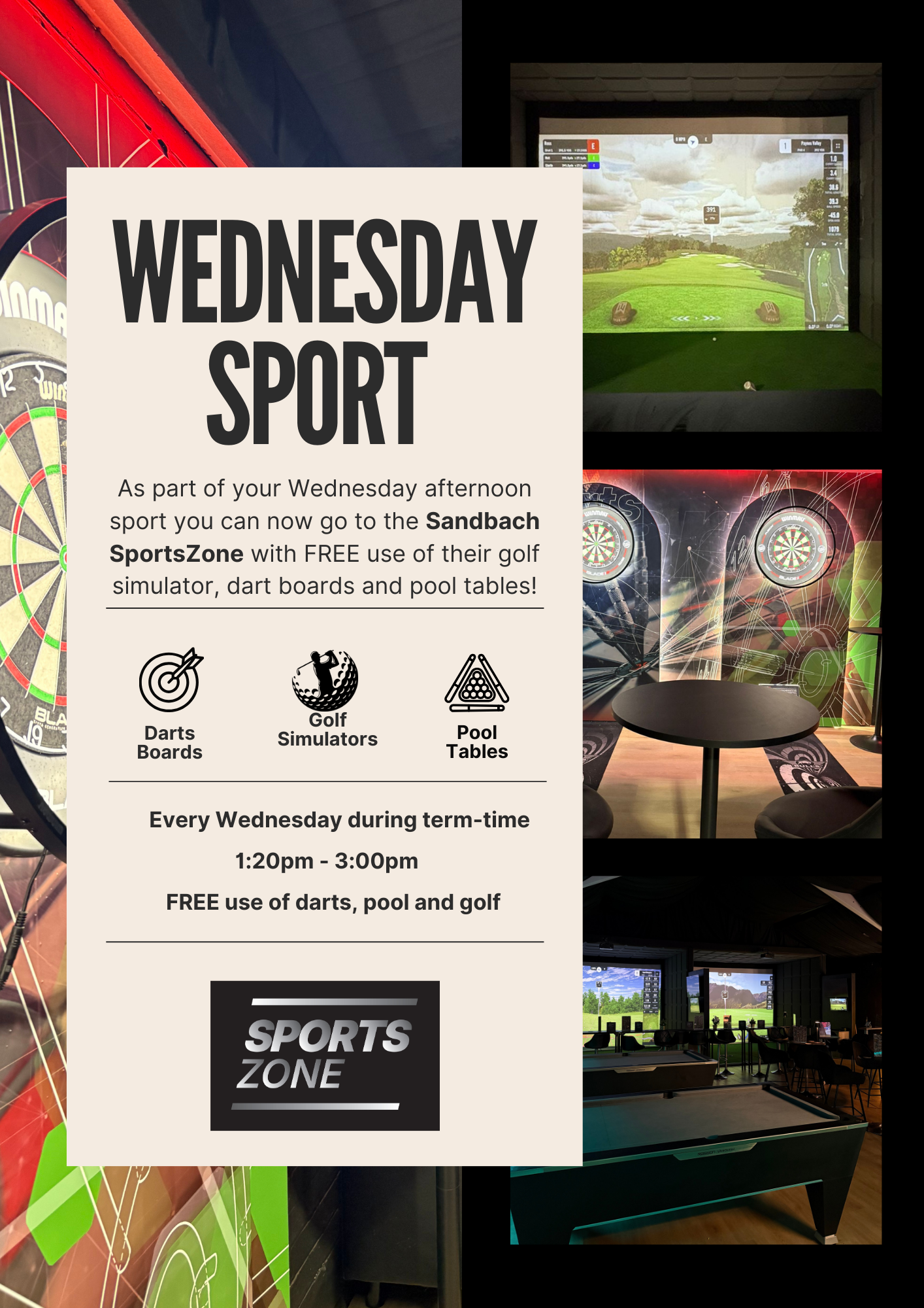 Sports Coaching Group's sister company SportsZone is offering senior school pupils the chance to use SportsZone free of charge on school sports afternoons.