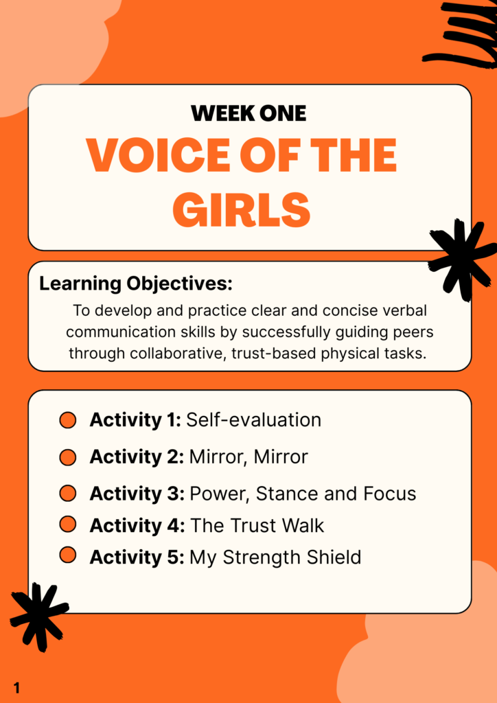 The Confidence Movement Booklet. Sports Coaching Group is running courses aimed at empowering girls.