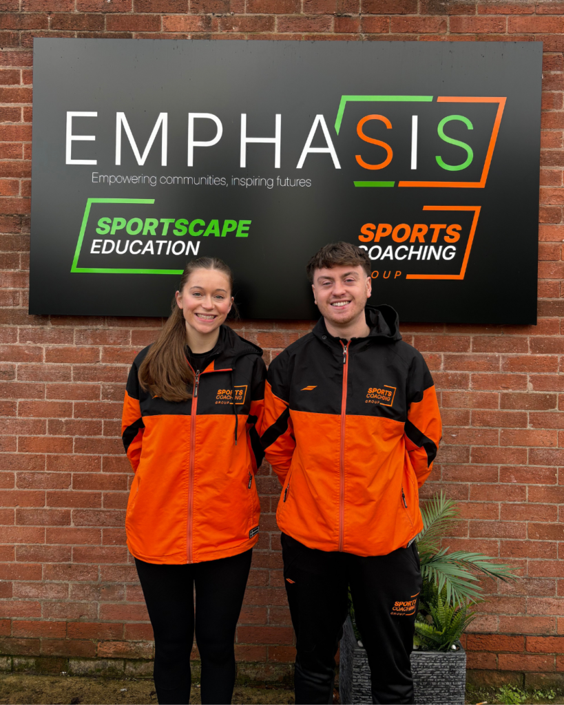 Joe Price and Lucy Rookes provide alternative provision for Sports Coaching Group.