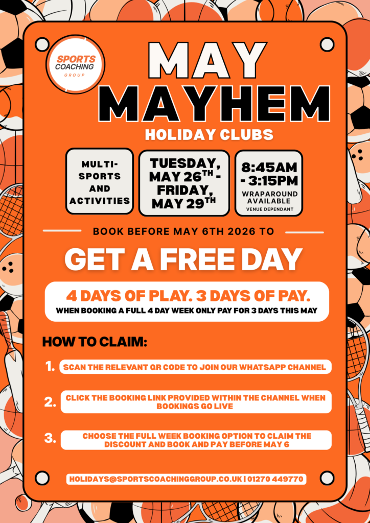 Sports Coaching Group's MAY Mayhem Holiday Clubs