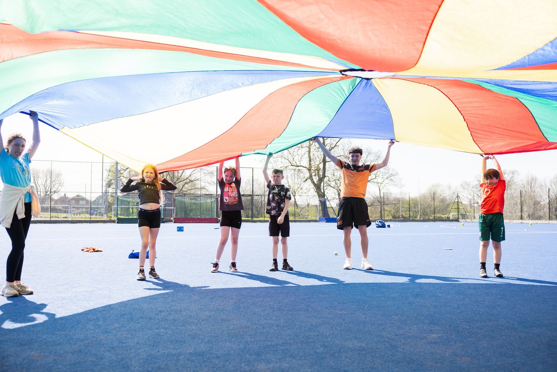 Sports cxoaching Group holiday club at Sandbach School