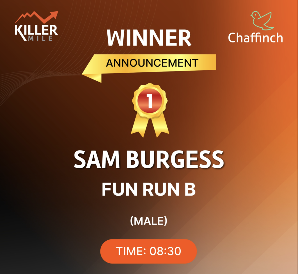 Sports Coaching Group's coach Sam Burgess took part in the killer Mile at Mow cop and came first in one of the races.