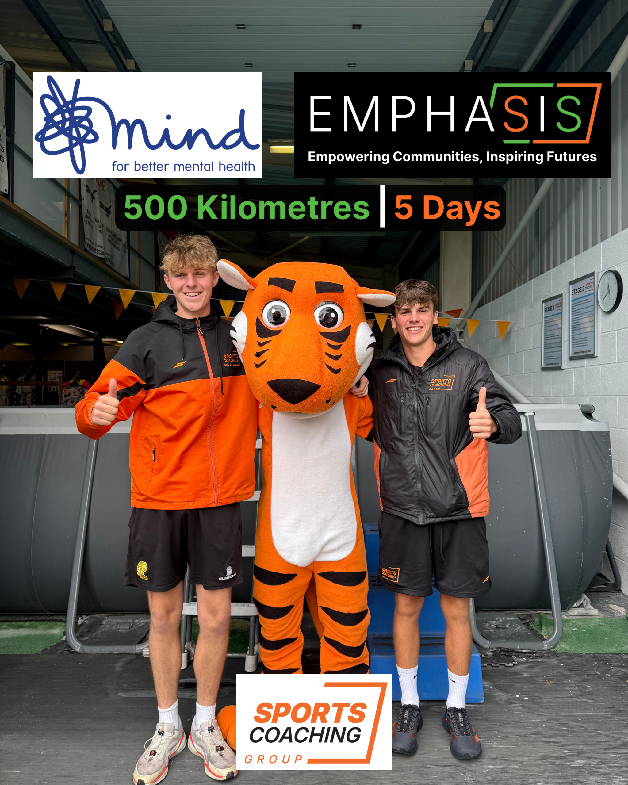 Lucas Turner and Tom Kesteven are taking part in a fund-rasiing bike ride to raise funds for MIND and Emphasis Community Interest Company.
