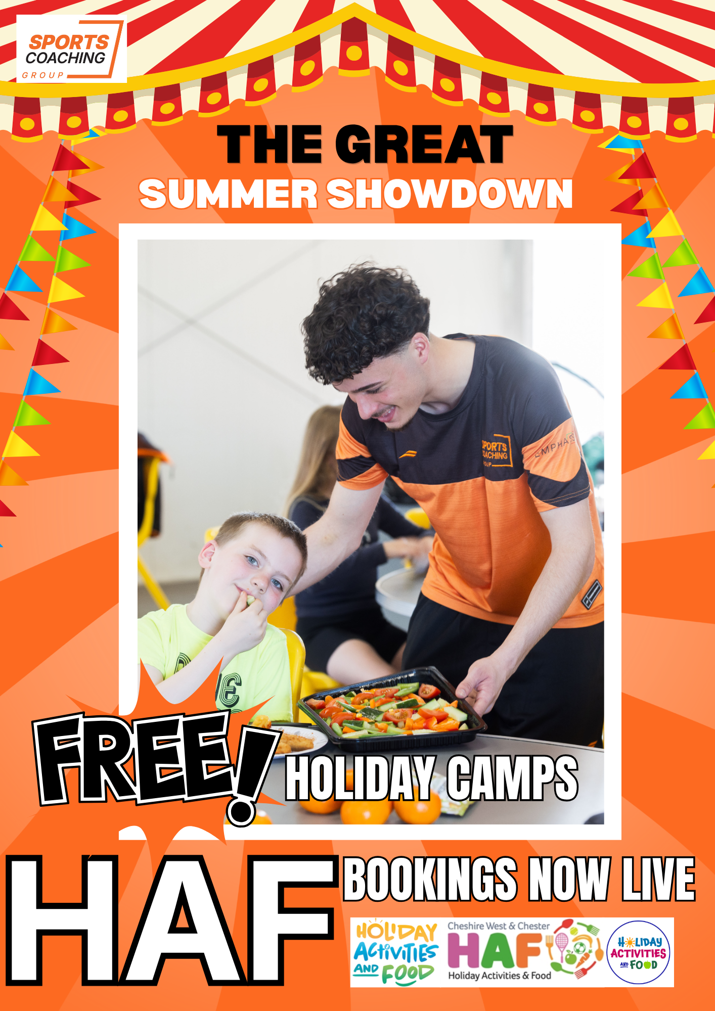 A full list of HAF summer holiday camps for 2026 from Sports Coaching Group.