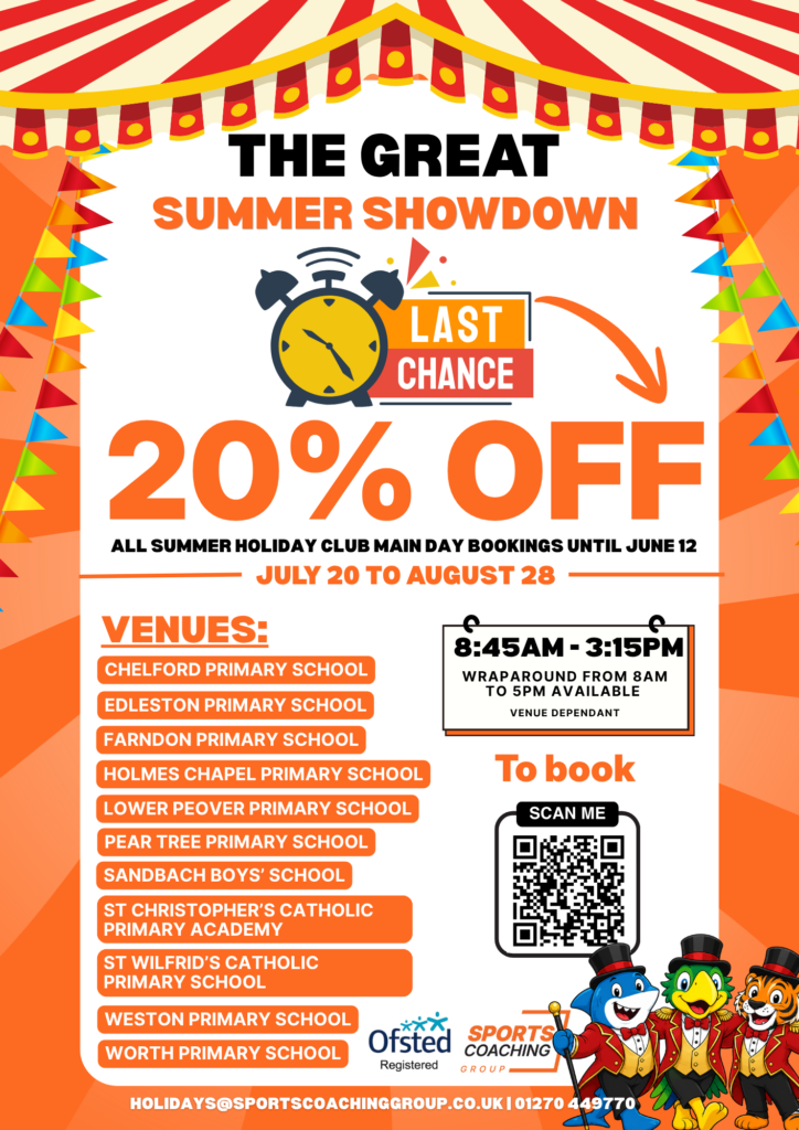 Sports Coaching Group's 20% off summer holiday discount